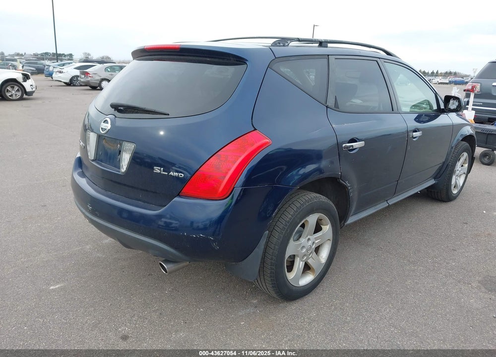 2005 NISSAN MURANO SL VIN: JN8AZ08W05W414701