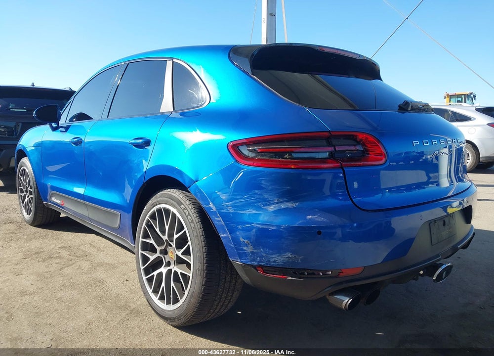 2015 PORSCHE MACAN S VIN: WP1AB2A5XFLB72692