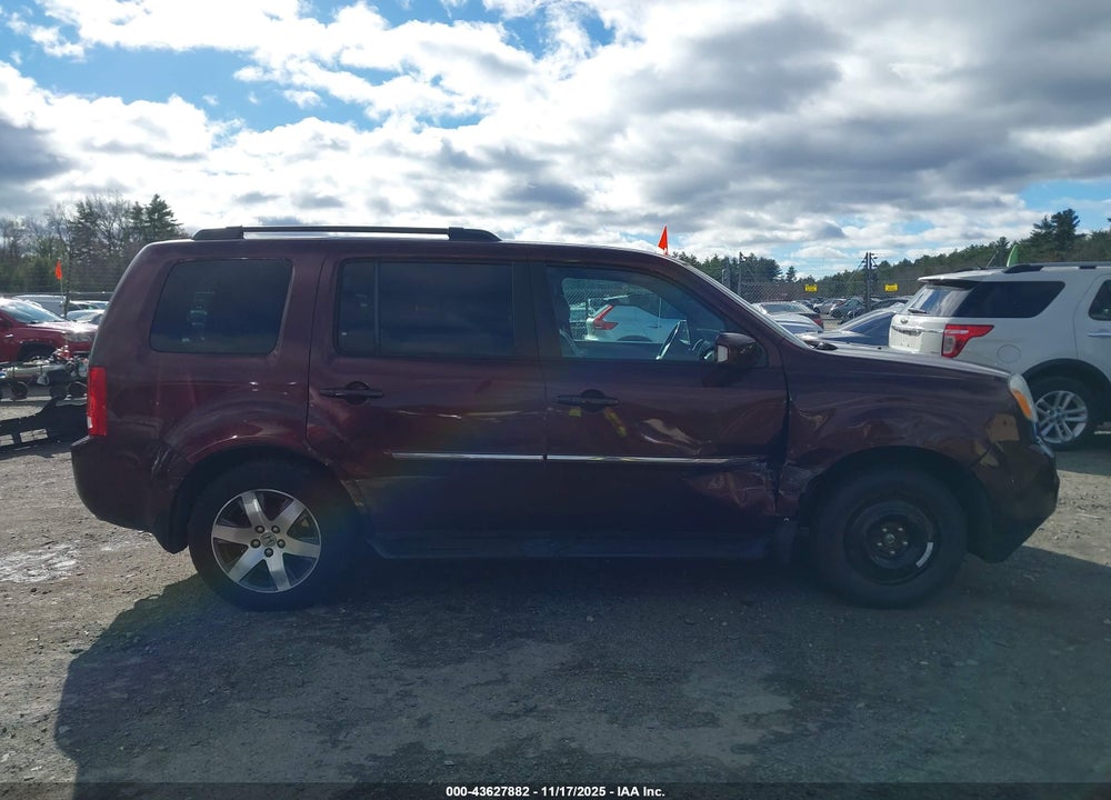2012 HONDA PILOT TOURING VIN: 5FNYF4H92CB014869
