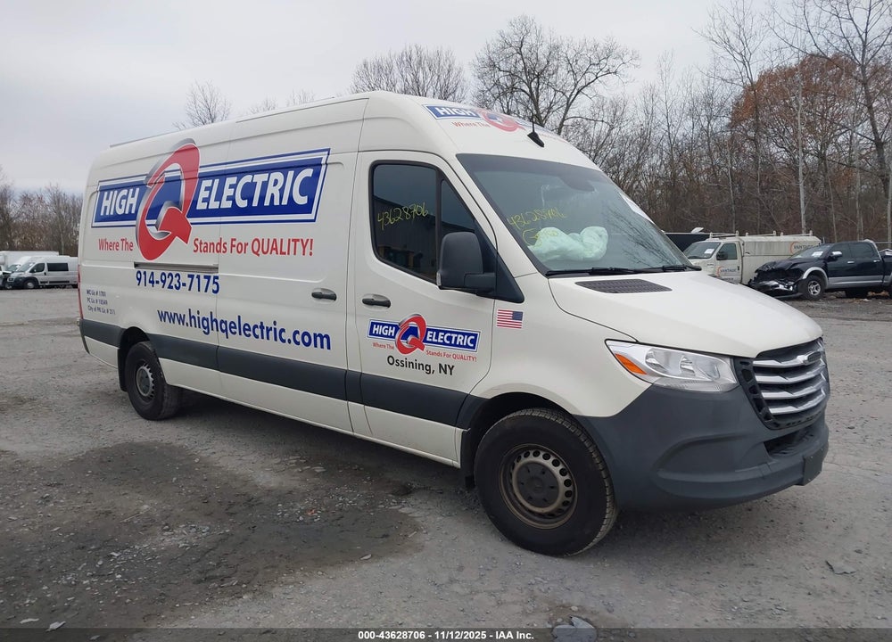 2022 MERCEDES-BENZ SPRINTER 2500 HIGH ROOF I4 DIESEL VIN: W1Y4DCHY1NT092304