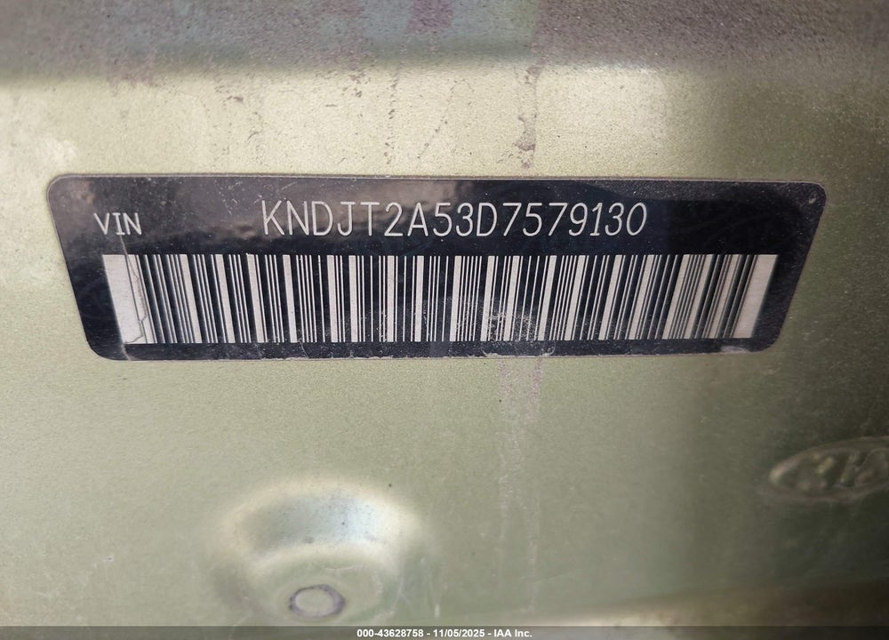 2013 KIA SOUL VIN: KNDJT2A53D7579130
