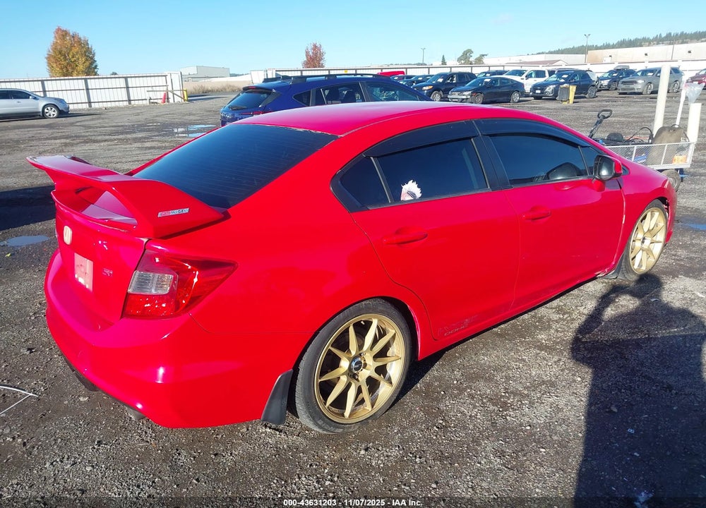 2012 HONDA CIVIC SI VIN: 2HGFB6E5XCH701660