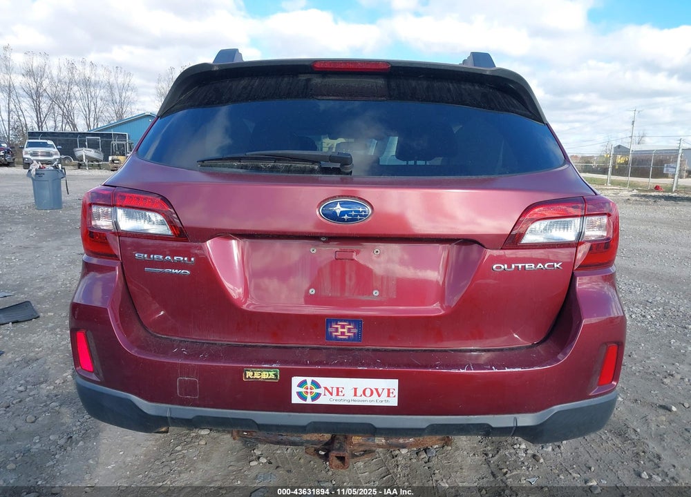 2015 SUBARU OUTBACK 2.5I PREMIUM VIN: 4S4BSBFC2F3320956