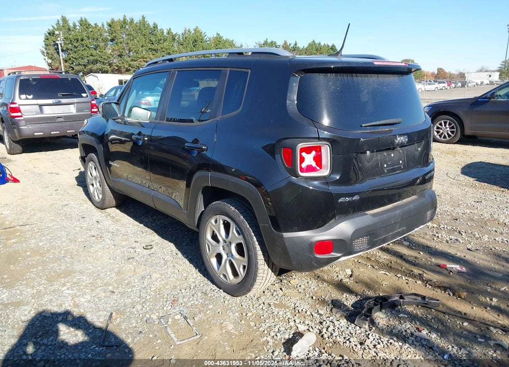2016 JEEP RENEGADE LIMITED VIN: ZACCJBDT1GPD01407