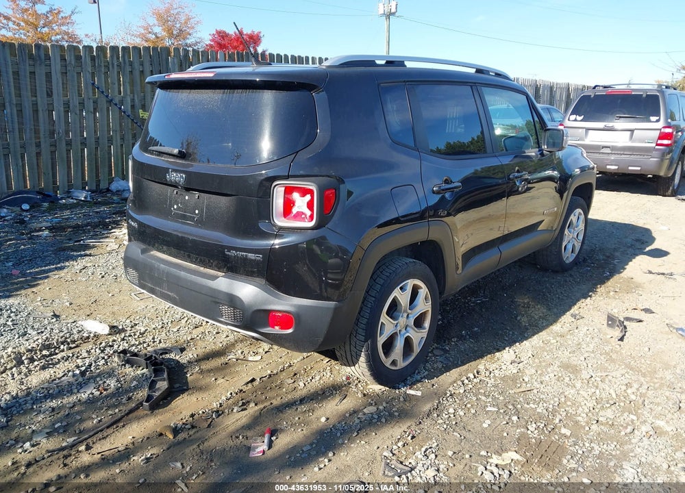 2016 JEEP RENEGADE LIMITED VIN: ZACCJBDT1GPD01407