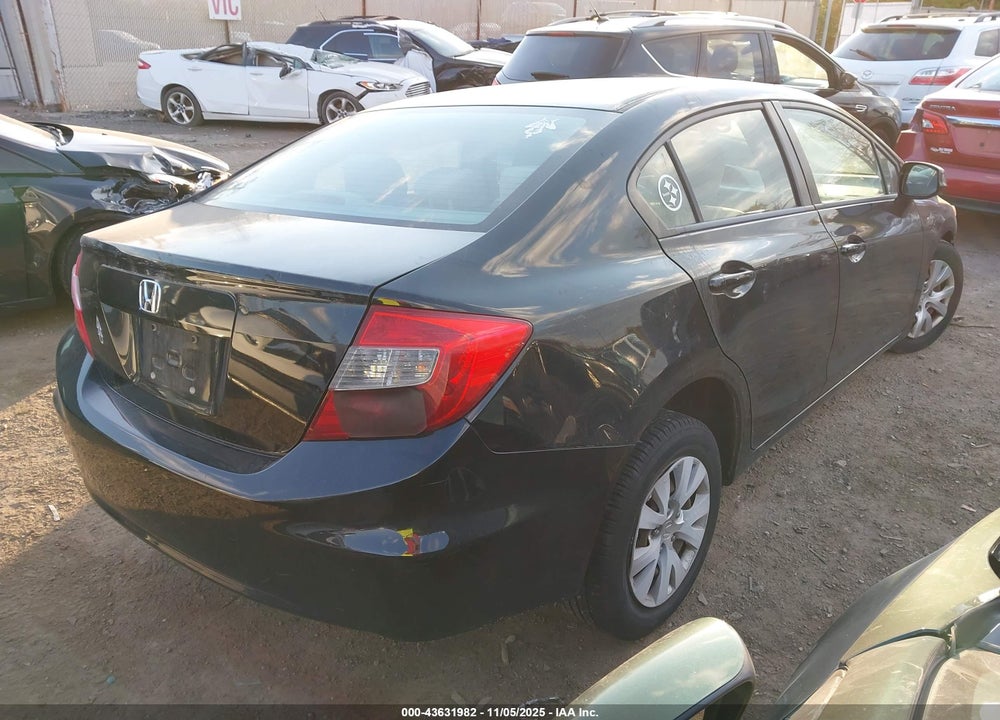 2012 HONDA CIVIC LX VIN: 19XFB2F59CE101035