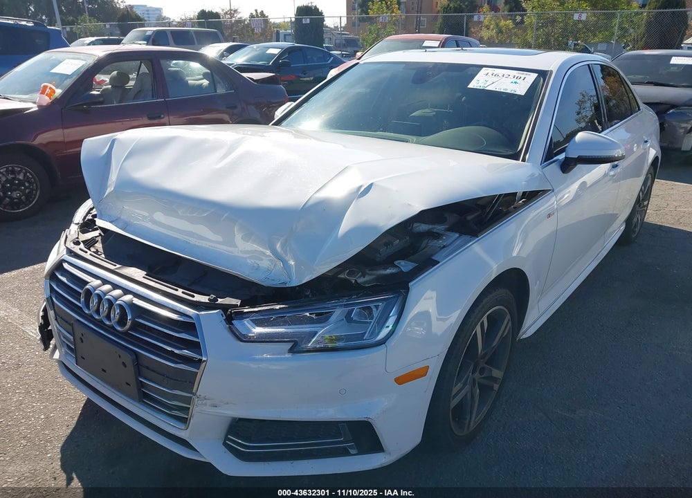 2017 AUDI A4 2.0T ULTRA PREMIUM VIN: WAULMAF43HA159695