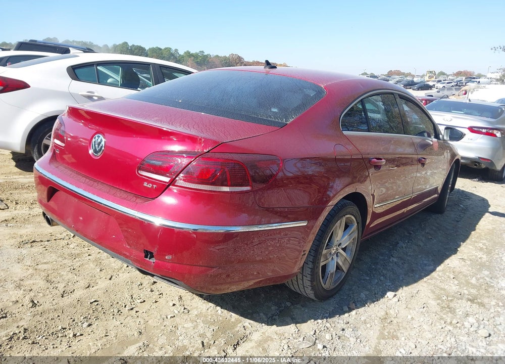 2014 VOLKSWAGEN CC 2.0T SPORT VIN: WVWBN7AN8EE524374