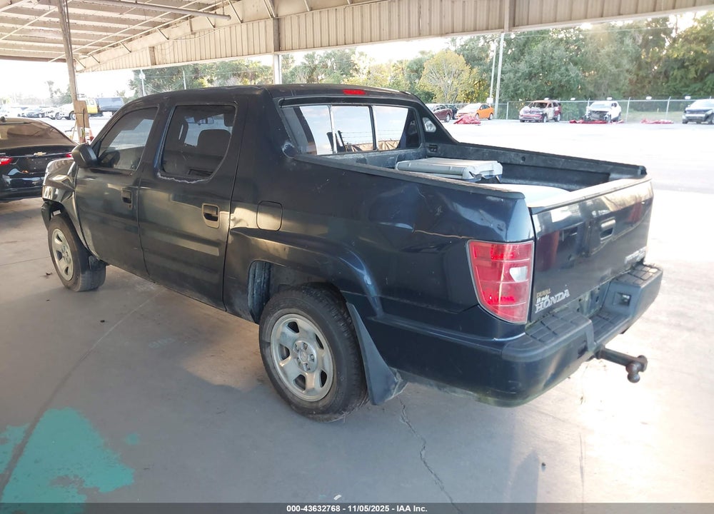 2011 HONDA RIDGELINE RT VIN: 5FPYK1F2XBB008677