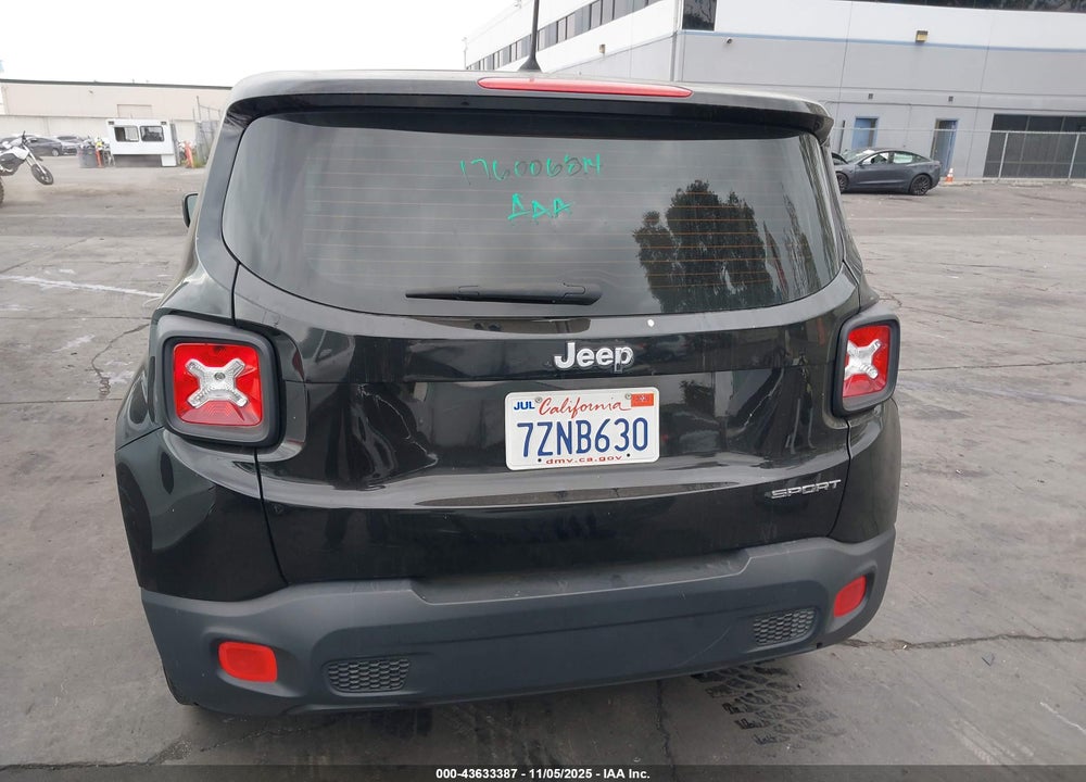 2017 JEEP RENEGADE SPORT FWD VIN: ZACCJAABXHPF47184
