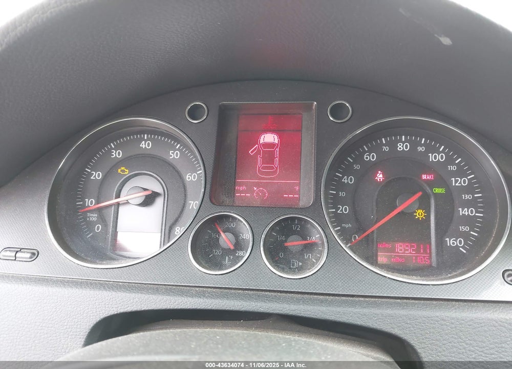 2007 VOLKSWAGEN PASSAT 2.0T VIN: WVWGK73C27P044638