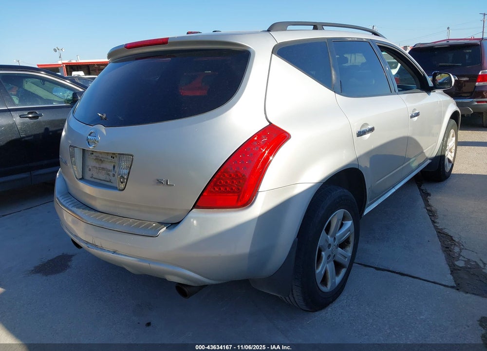 2006 NISSAN MURANO SL VIN: JN8AZ08T06W407075