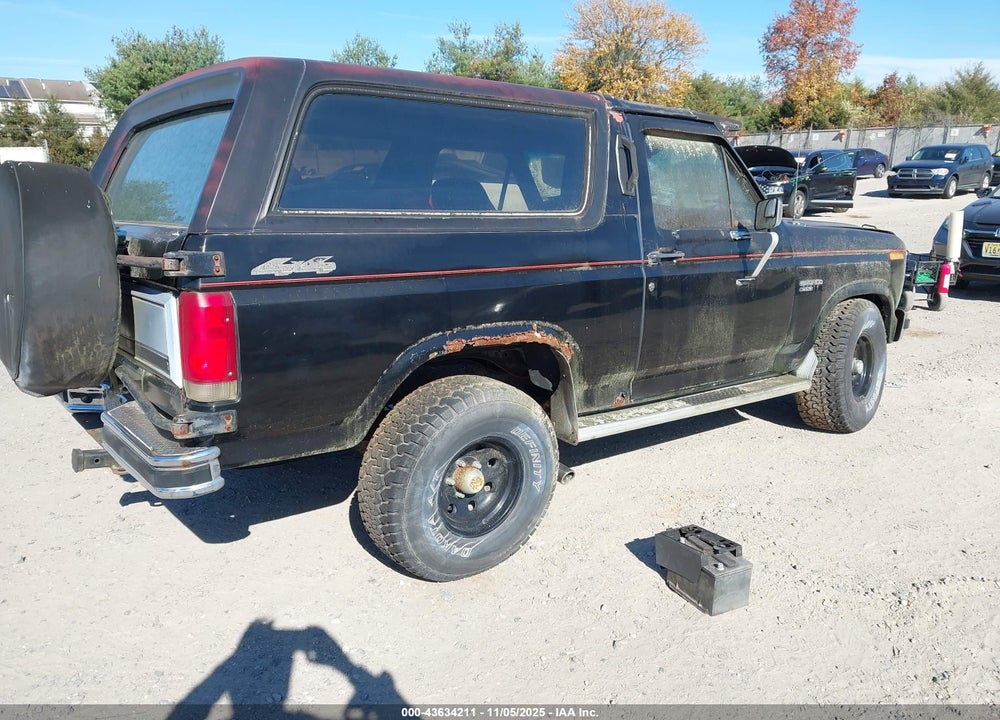 1985 FORD BRONCO U100 VIN: 1FMEU15H6FLA20500