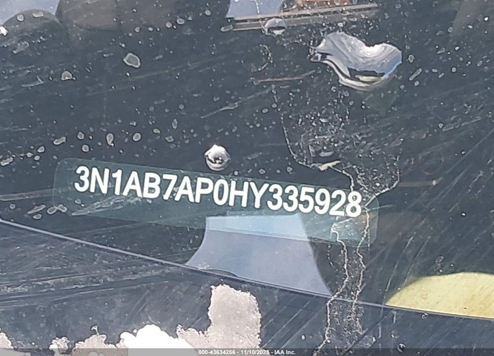 2017 NISSAN SENTRA VIN: 3N1AB7AP0HY335928