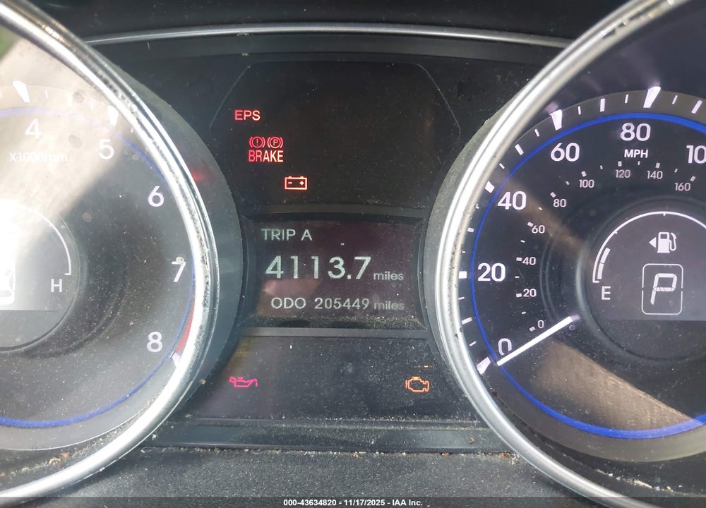 2011 HYUNDAI SONATA GLS VIN: 5NPEB4ACXBH057408