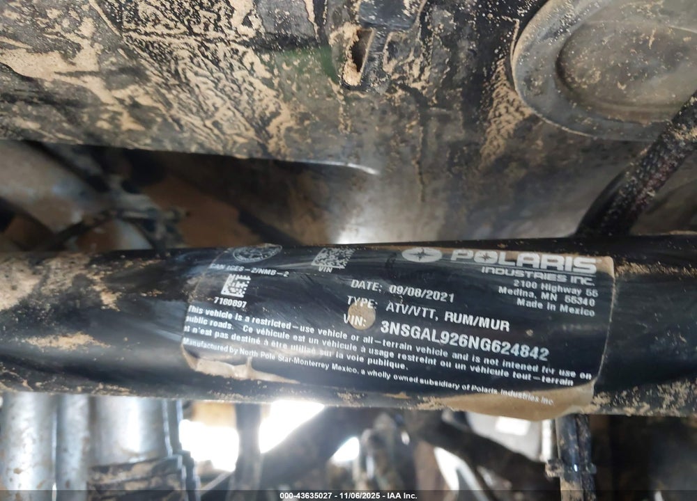 2022 POLARIS RZR TURBO R ULTIMATE VIN: 3NSGAL926NG624842