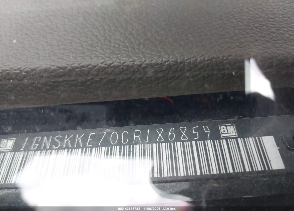 2012 CHEVROLET SUBURBAN 1500 LTZ VIN: 1GNSKKE70CR186859