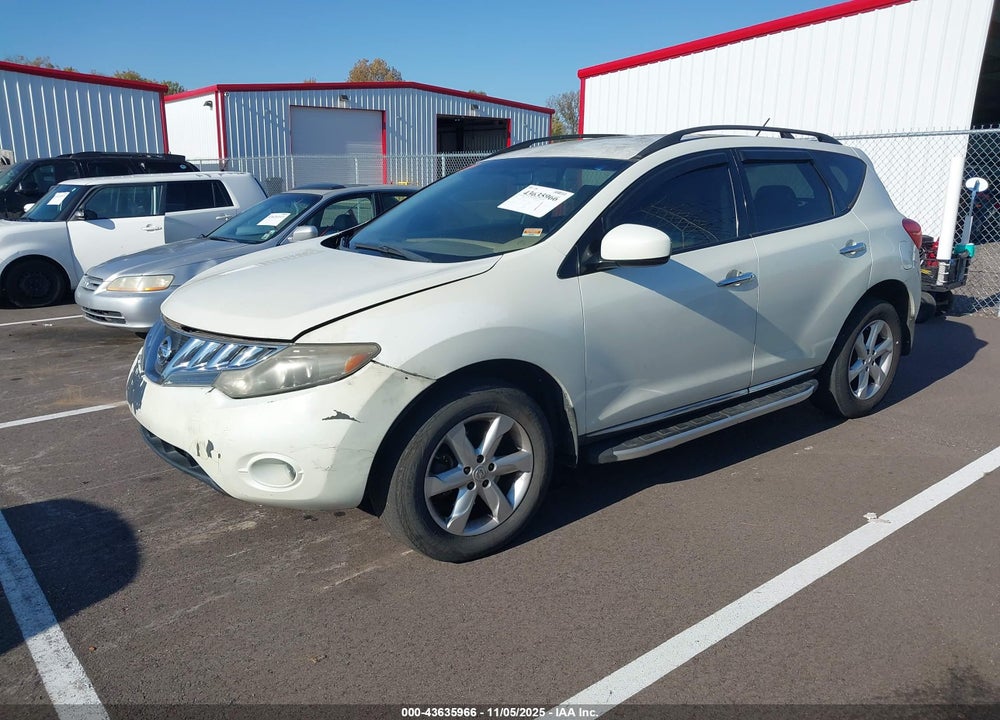 2009 NISSAN MURANO S VIN: JN8AZ18W09W126270