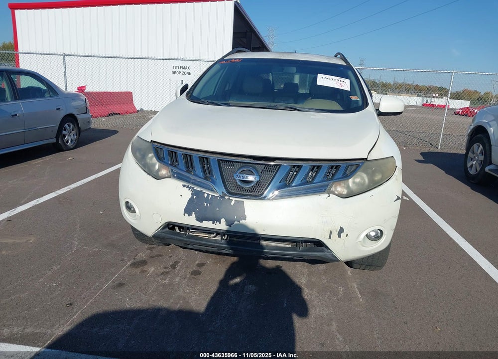 2009 NISSAN MURANO S VIN: JN8AZ18W09W126270