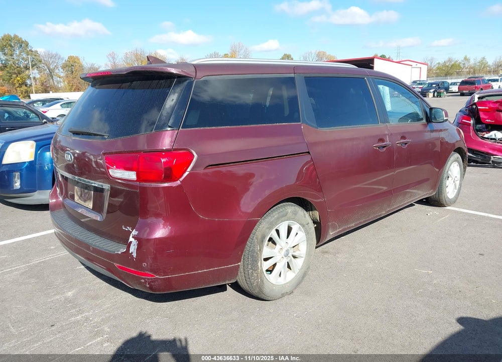 2016 KIA SEDONA LX VIN: KNDMB5C19G6083285