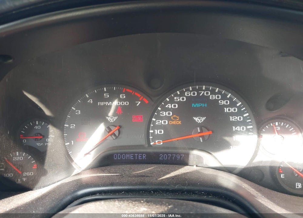 2001 CHEVROLET CORVETTE VIN: 1G1YY22G215118484