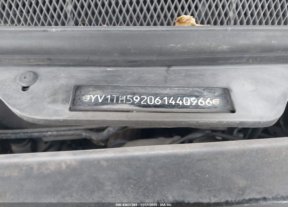 2006 VOLVO S80 2.5T VIN: YV1TH592061440966