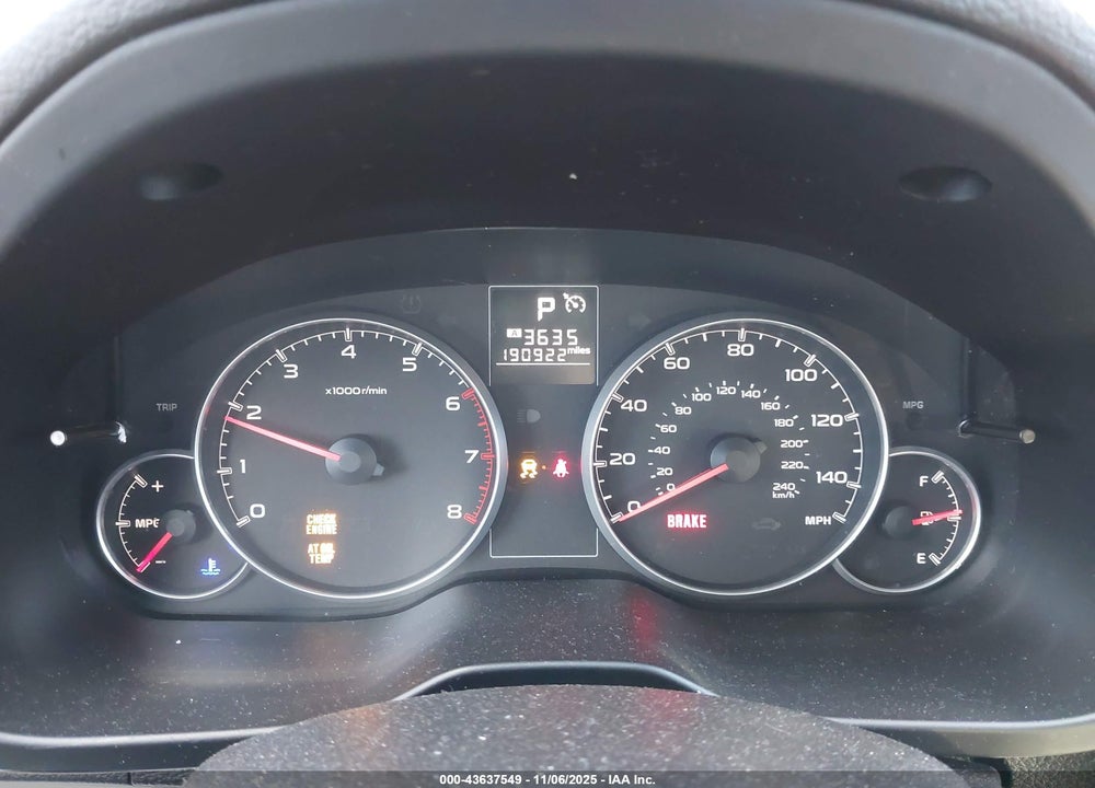 2013 SUBARU LEGACY 2.5I PREMIUM VIN: 4S3BMBH64D3007247