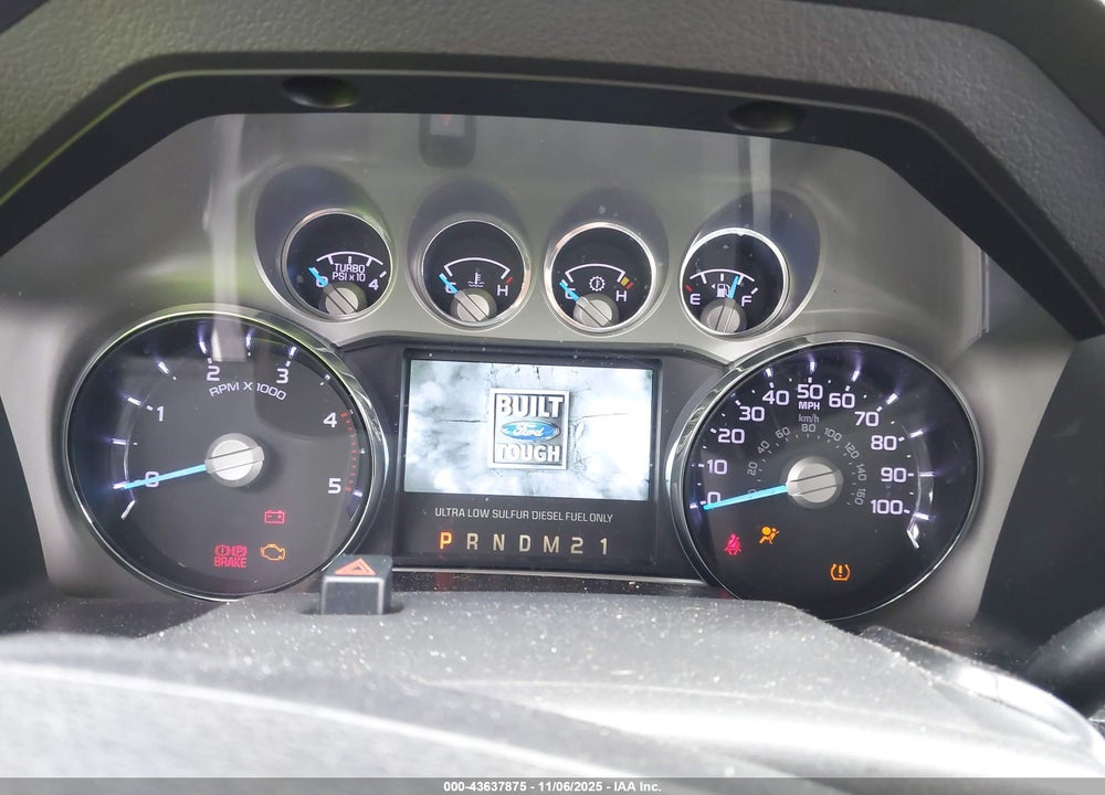 2012 FORD F-250 LARIAT VIN: 1FT7W2BT4CED12989