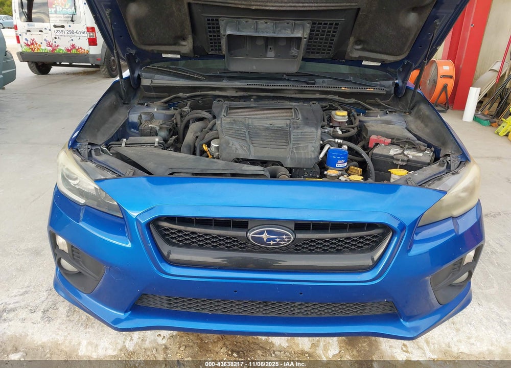 2015 SUBARU WRX LIMITED VIN: JF1VA1G67F8820319