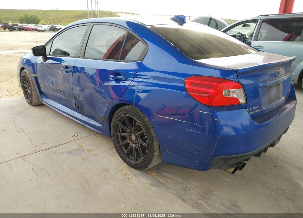 2015 SUBARU WRX LIMITED VIN: JF1VA1G67F8820319