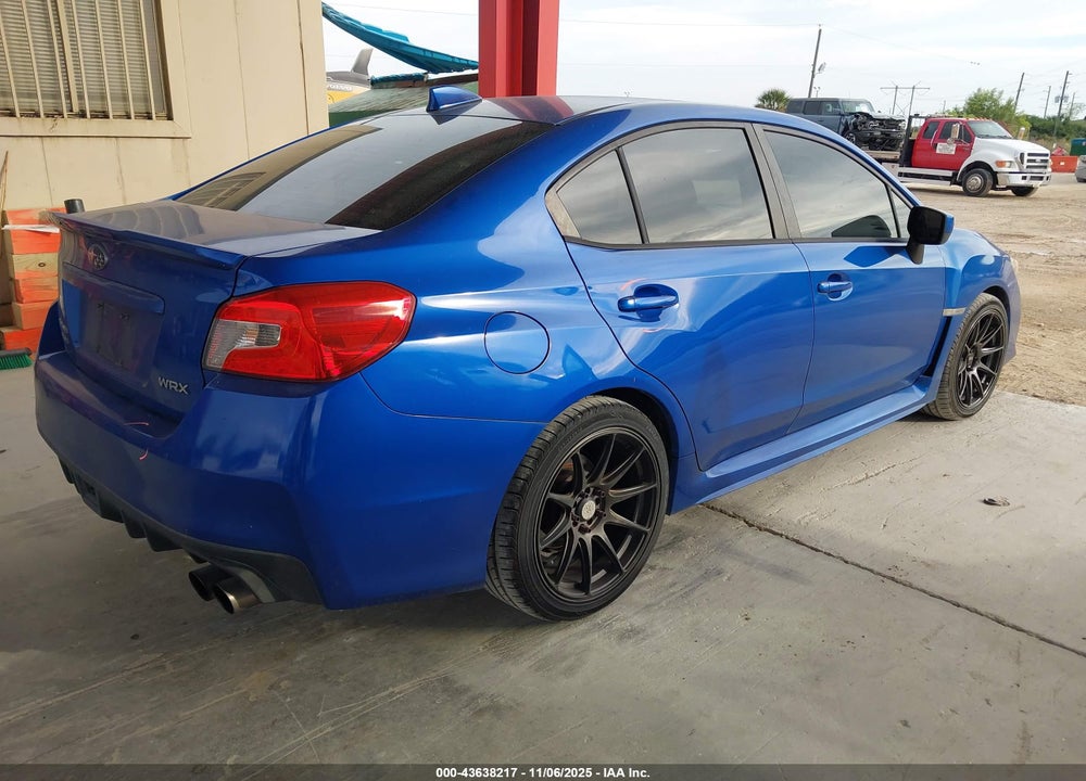 2015 SUBARU WRX LIMITED VIN: JF1VA1G67F8820319