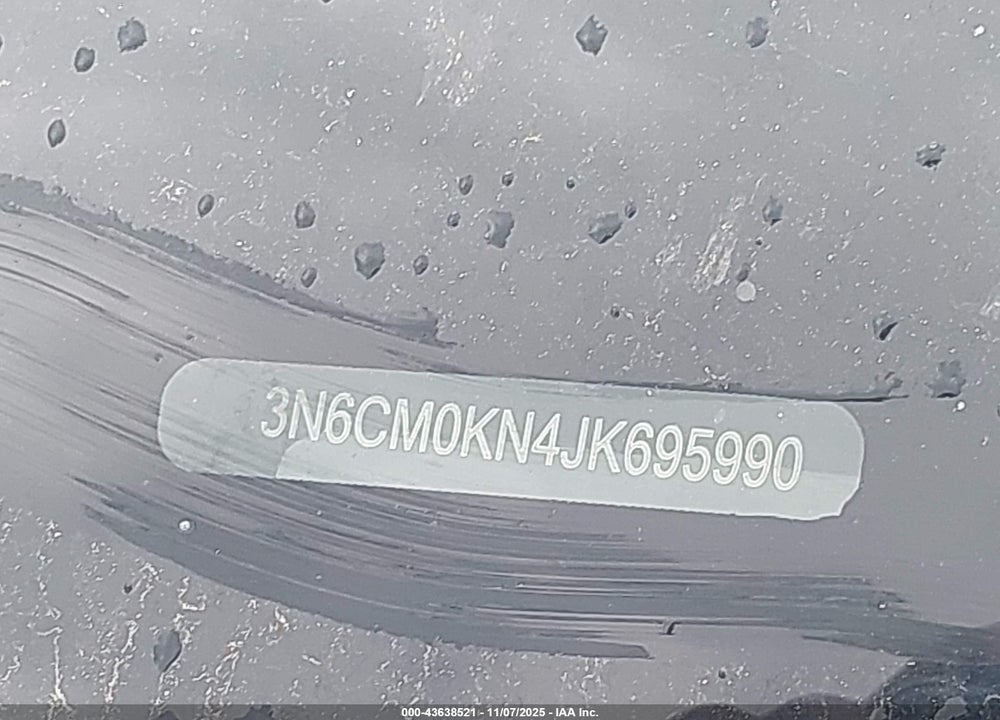 2018 NISSAN NV200 S VIN: 3N6CM0KN4JK695990