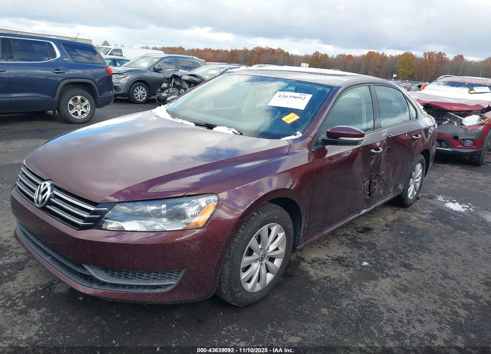2013 VOLKSWAGEN PASSAT VIN: 1VWAH7A31DC027479