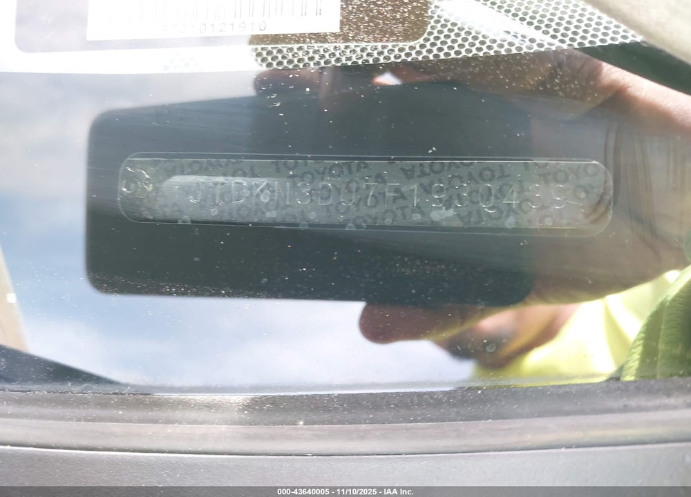 2015 TOYOTA PRIUS TWO VIN: JTDKN3DU7F1930439