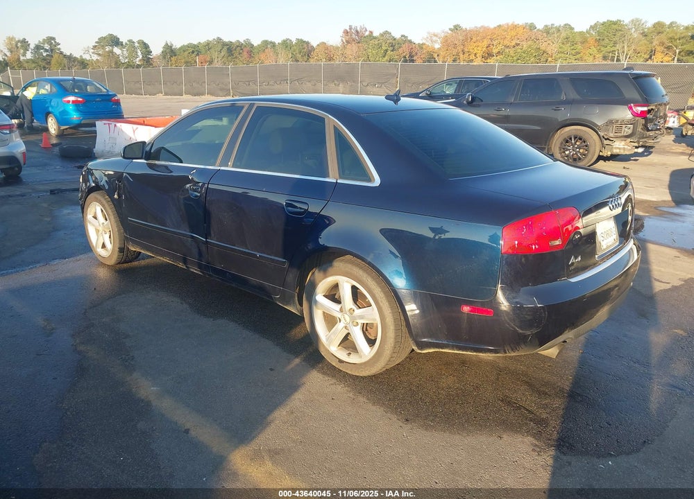 2007 AUDI A4 VIN: WAUDH78E37A112926