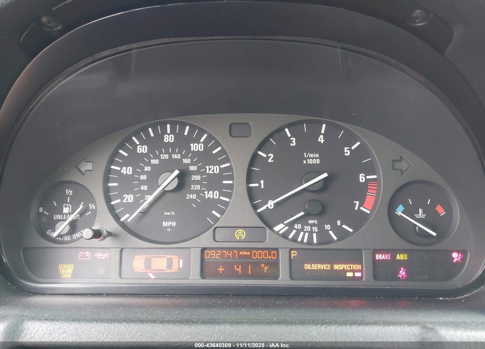 2001 BMW X5 3.0 VIN: WBAFA53551LM72509