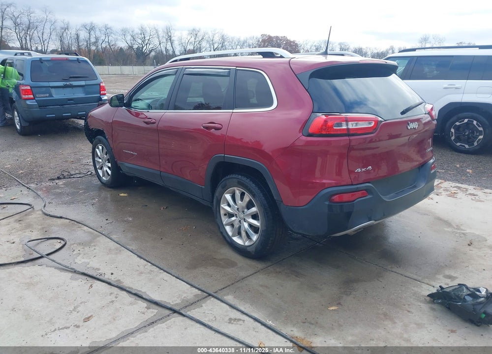 2016 JEEP CHEROKEE LIMITED VIN: 1C4PJMDB3GW182122