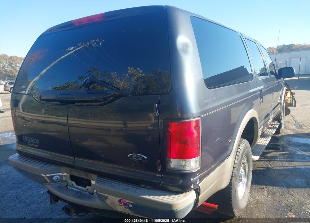 2000 FORD EXCURSION LIMITED VIN: 1FMNU43S5YEC33347