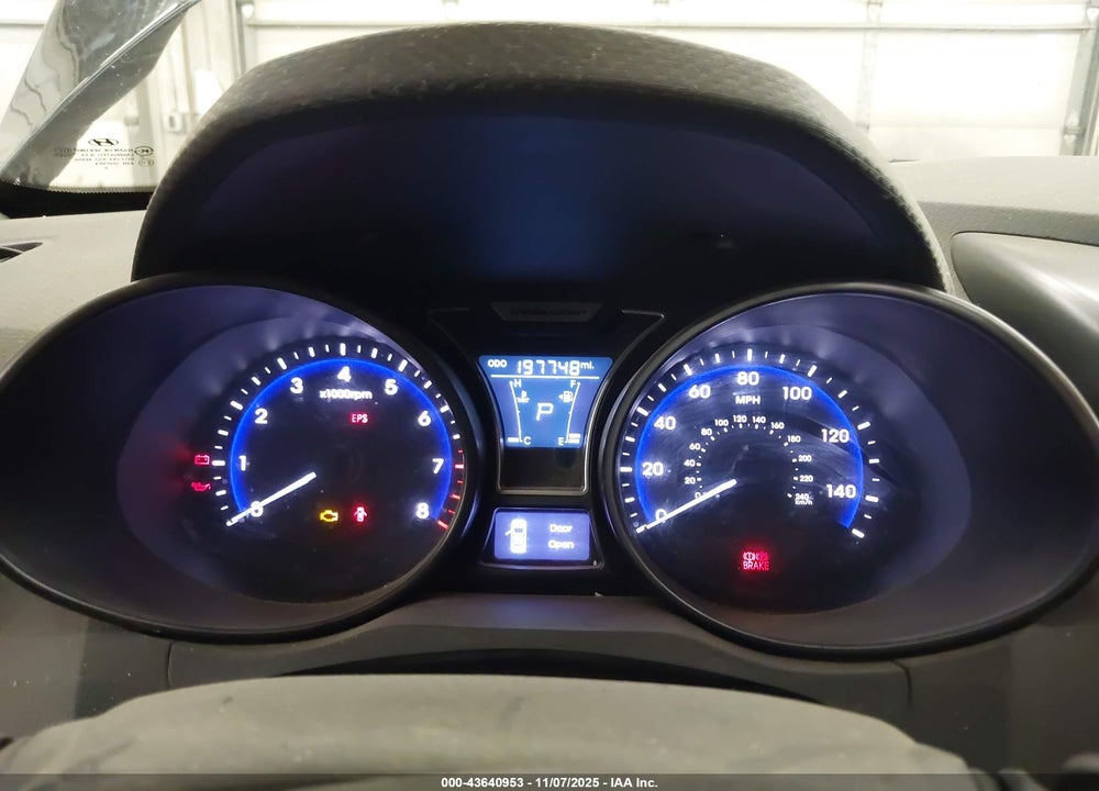 2013 HYUNDAI VELOSTER TURBO W/BLUE VIN: KMHTC6AE8DU084239