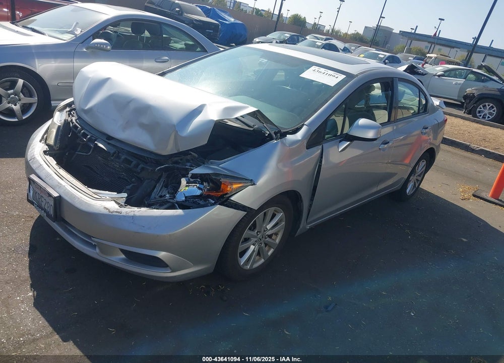 2012 HONDA CIVIC EX VIN: 19XFB2F88CE333653