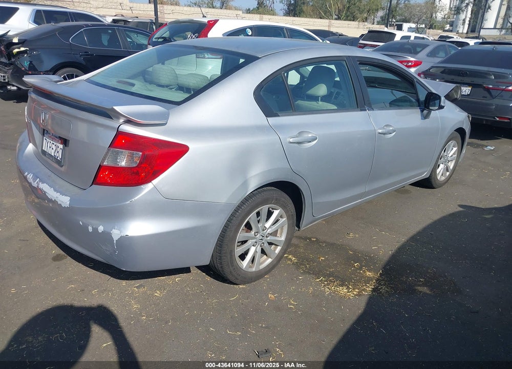 2012 HONDA CIVIC EX VIN: 19XFB2F88CE333653