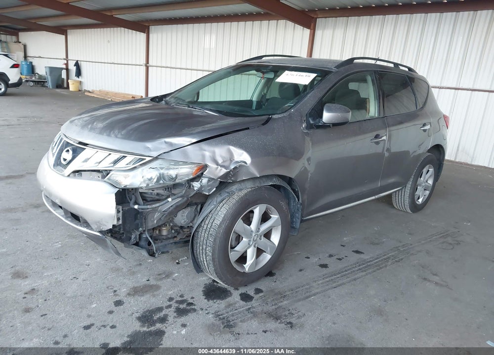 2010 NISSAN MURANO VIN: JN8AZ1MW2AW104569