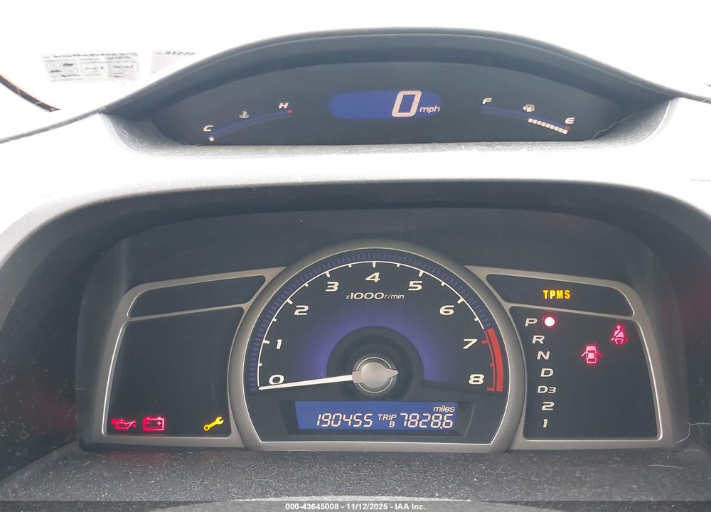 2008 HONDA CIVIC LX VIN: 2HGFA165X8H520473