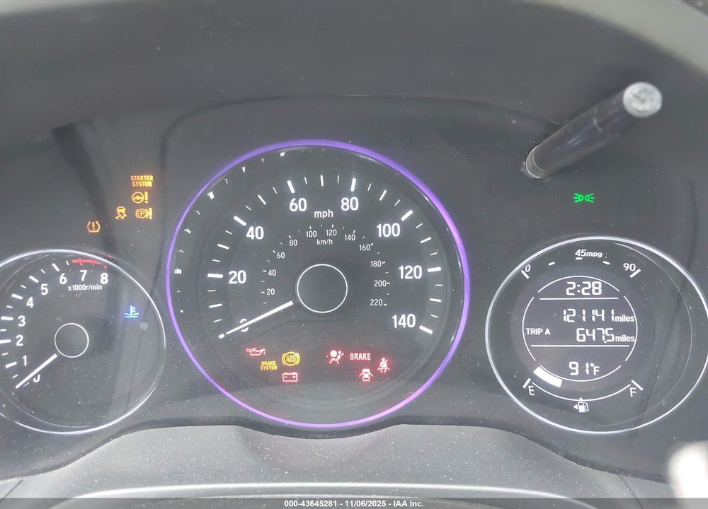 2016 HONDA HR-V EX VIN: 3CZRU5G5XGM704279