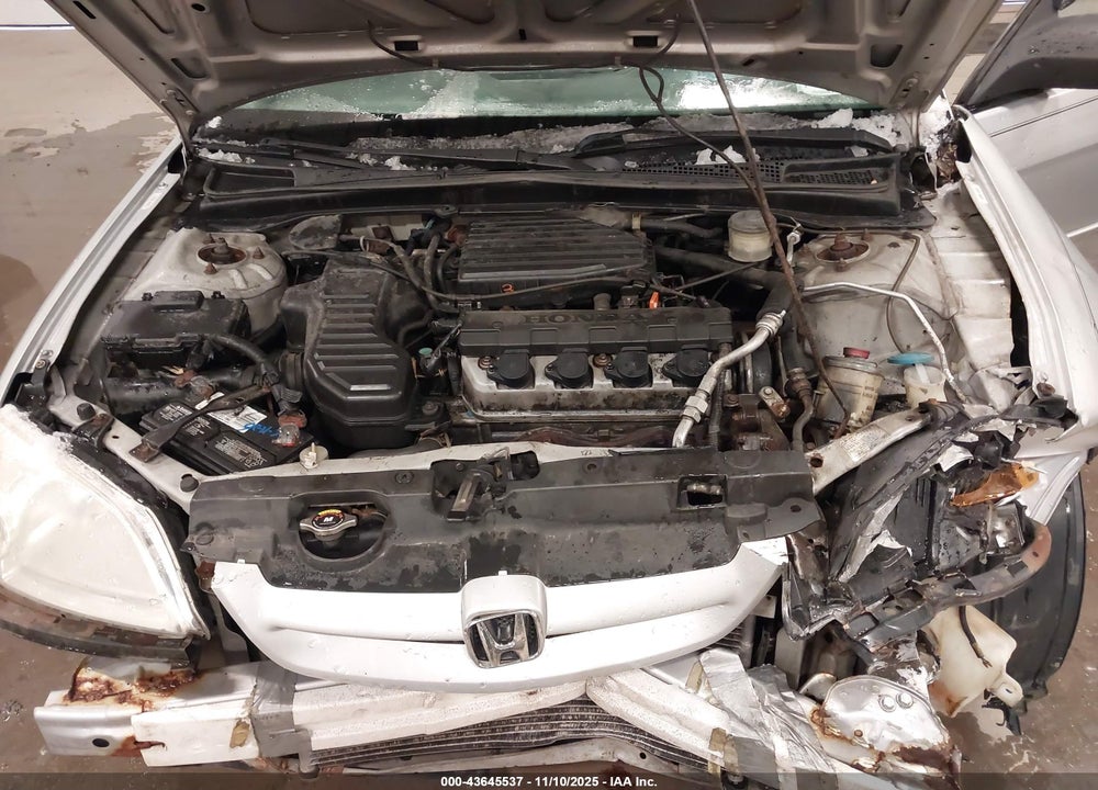 2001 HONDA CIVIC LX VIN: 1HGES165X1L059891