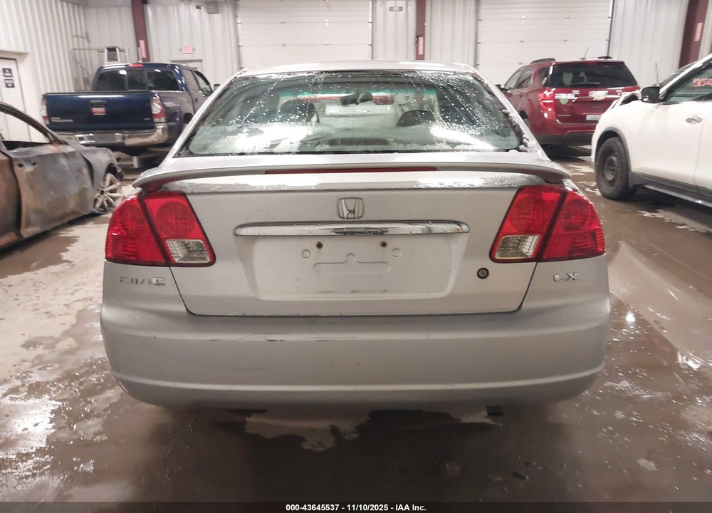 2001 HONDA CIVIC LX VIN: 1HGES165X1L059891