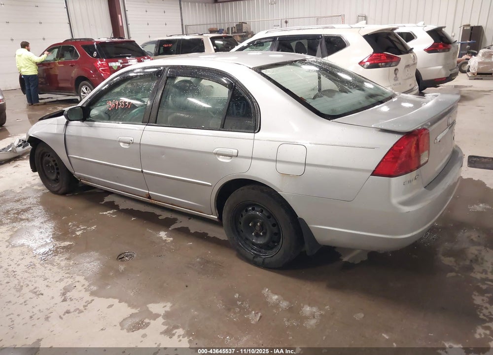 2001 HONDA CIVIC LX VIN: 1HGES165X1L059891