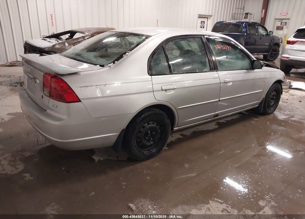 2001 HONDA CIVIC LX VIN: 1HGES165X1L059891