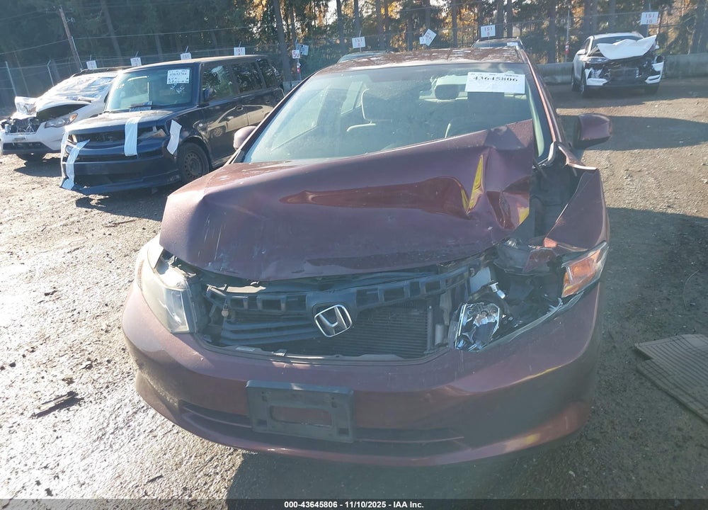 2012 HONDA CIVIC VIN: 19XFB2F56CE026844