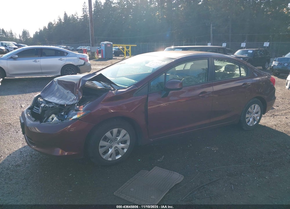 2012 HONDA CIVIC VIN: 19XFB2F56CE026844